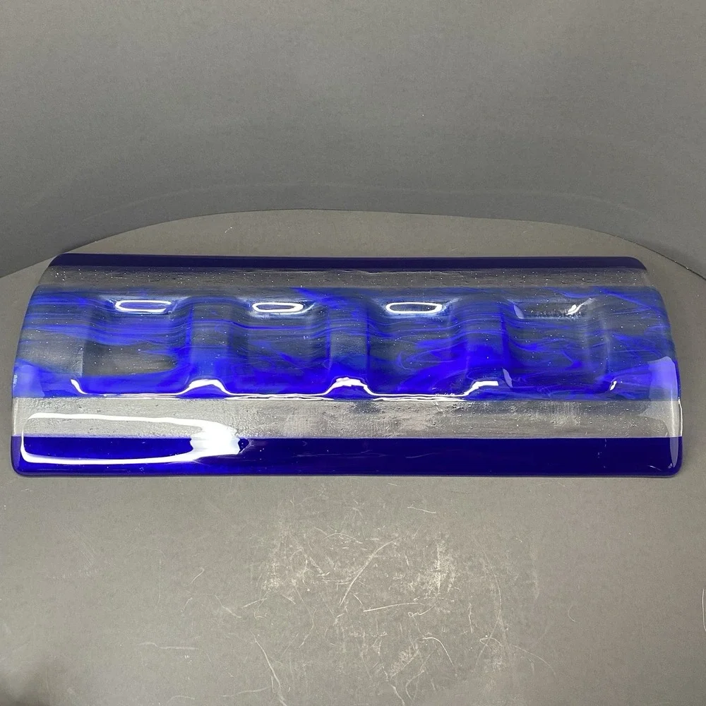 Scott Irvine of Edinburgh Scotland Fused Glass Votive Holder